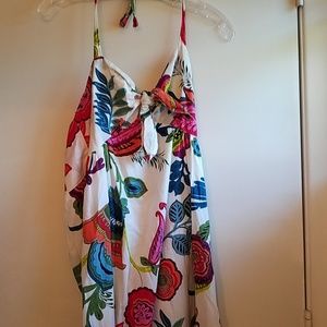 Tropical print maxi dress
